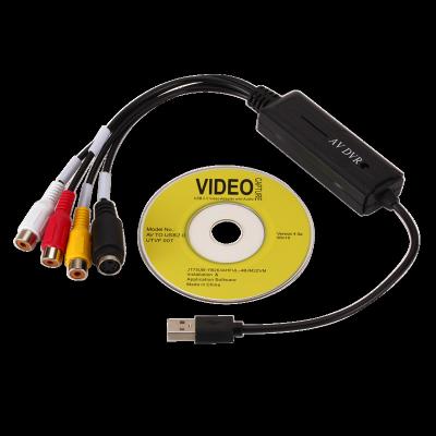 China Hot Sale DVR Driver Video Audio CCTV Capture Adapter Black Color USB 2.0 Video Audio Capture Card 88mm x 28mm x 18mm for sale