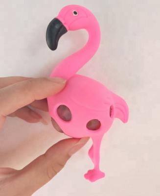 China TPR Factory Price Squeeze Toy Cute Plastic Flamingos For Kids for sale