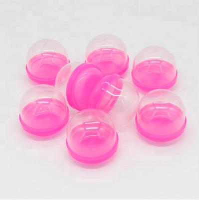 China Cheap PP Empty Plastic Flat Bottom Empty Capsule Toy For Kids for sale