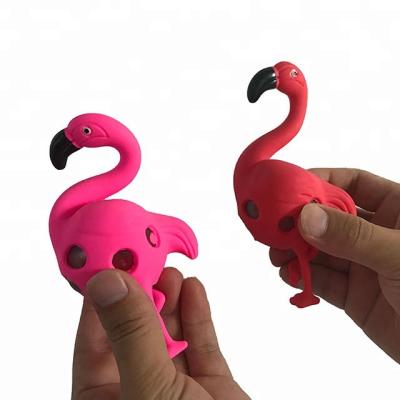 China TPR Stress Toy Flamingo Squeeze Toy Animals BSCI and ICTI Factory for sale