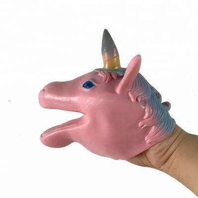 China Professional Rubber Unicorn Hand Puppet From TPR China Supplier for sale