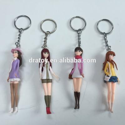 China Excellent Quality Plastic Wholesale Fashion Design Delicate Lady Custom Key Chain for sale