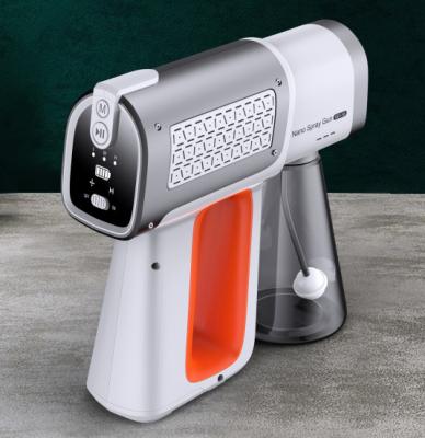 China 2021 New High Efficient Rechargeable Cordless Atomization Disinfections Spray Machine Fogger Blue Ray Gun Cordless Nano Grip Spray Gun for sale