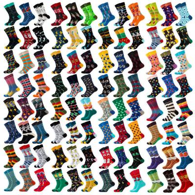 China Cheap wholesale custom made happy fruit sock crew 100%cotton dress colorful tube men and women Anti-foul good quality logo for sale