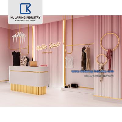 China Retail store for cafe clothing store furniture clothing store fitting fabric clothing store display cabinet rack for sale