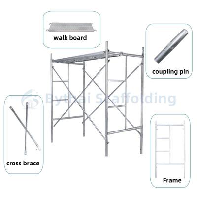 中国 Pre-galvanized Scaffold Walk Thru Frame Components for High Rise Construction 販売のため