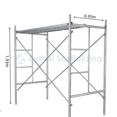 中国 Painted Q235 Full Set Mason Frame Steel Scaffold with Gravity Lock 販売のため