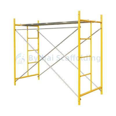 中国 Layher Scaffold System Q355 HDG Walk Thru Frame for High Rise Projects 販売のため