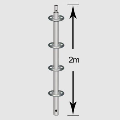 China Sistema de rosetas estándar para andamios de cerradura galvanizado Q355 1.5m EN12811 en venta