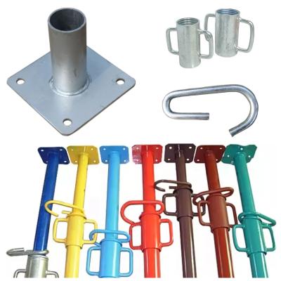 China Construction Formwork Temporary Structures Light Duty Prop Jack with Cup Nut Square Plate for sale