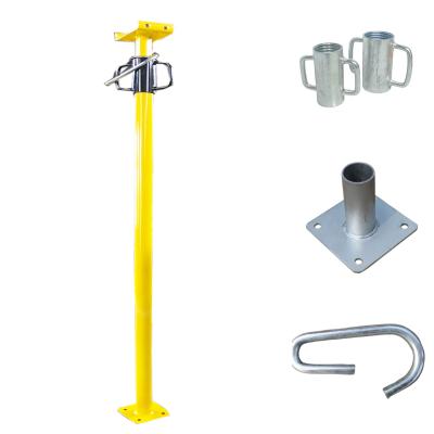 China Light Duty Powder Coated Steel Adjustable Telescopic Prop with G Pin Cup Nut Square Plate for sale