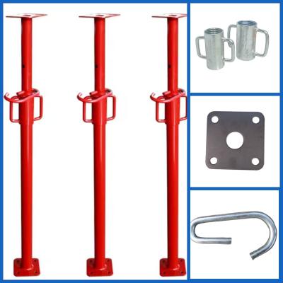 China Light Duty Powder Coated Red Steel Construction Support Telescopic Prop wih Cup Nut zu verkaufen