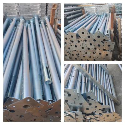 China Construction Heavy Duty Telescopic Hot Dip Galvanized Shoring Props with Sleeve Nut Te koop