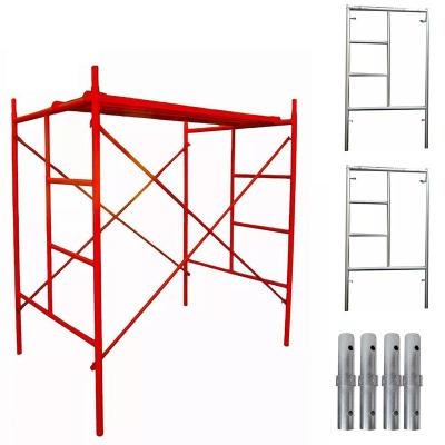 China Exterior Mason 5ft H x 4ft L Red Powder Coated Q235 Steel Frame Scaffolding for sale