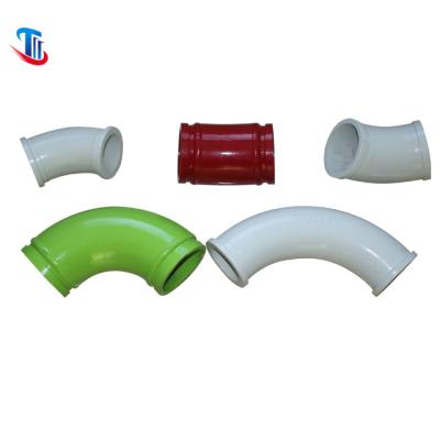 China DN125 R180 90D Concrete Tralier Concrete Pump Elbow Sany Delivery Duct Elbow Concrete Pump Elbow and Construction Schwing Concrete Pump for sale