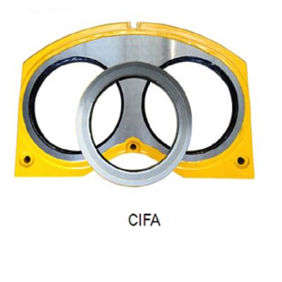 China Concrete Pump Parts Construction Machinery Parts Eye Glasses Use Plate And Cutting Ring en venta