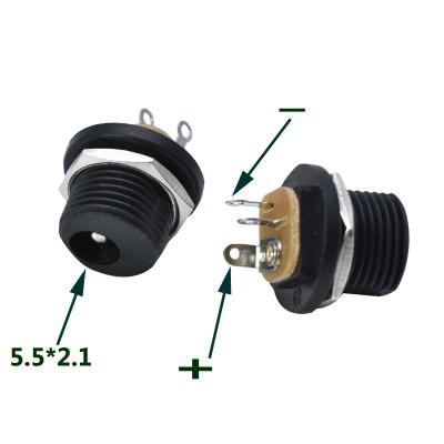 China DC-021 DC Plug DC021 5.8*2.0 Power Socket Residential / Multi-Purpose 3 Pin Jack for sale