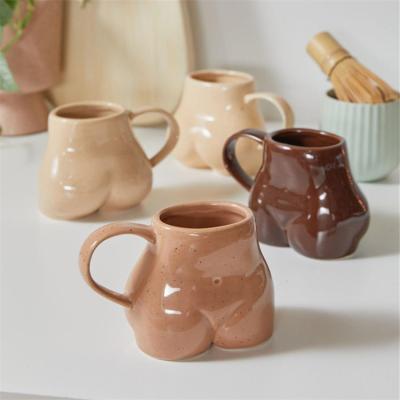 China Stain Viable Handcraft Funny Women Body Muffins Mugs Mugs Coffee Porcelain Ceramic Mug for sale