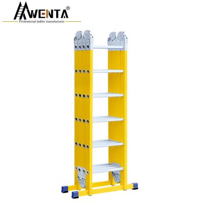 China Universal Folding Ladders 4x6 Fiberglass Ladder Fiberglass Step Ladder Multifunctional EN131 Ladder for sale