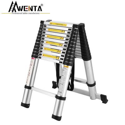 China Aluminum Telescopic Folding Ladders 3.8M +3.8M Double Side Ladder for sale