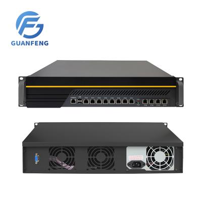 China For Business Socket 1151 H170 2U i7-9700 rackmount 8* 82580 LAN + 4*10G SFP+ ports support AES-NI optical industrial PC for sale