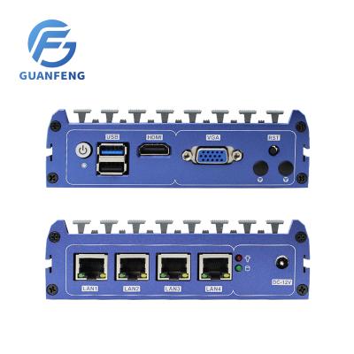 China For Business Guanfeng J1900 J3160 J3455 J4205 Quad Core 2.0GHz 2/4/8GB 32/128GB DDR3L 4*i211 Mini NIC Firewall Mini Computer PC pfsense for sale