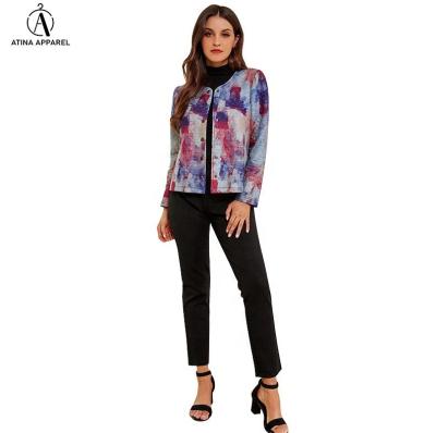 China 2021 New Anti-wrinkle Hotsales Fashionable Stylish Abstract Graphic Print Quilted Loungewear Coat And Jacket for sale