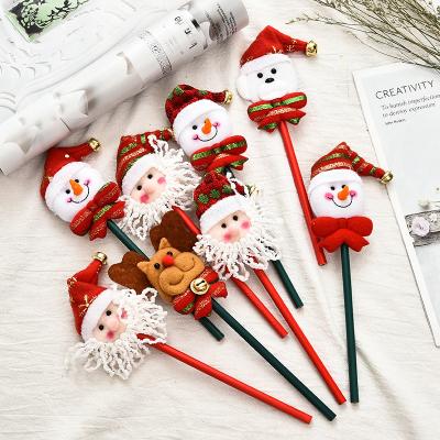 China Chirstmas Decor Christmas Decorations Old Man Pencil Cartoon Snowman Deer Pattern Pen Elementary School Prize Christmas Indoor Products for sale