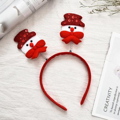 China Wholesale Chirstmas Decor Christmas Headband Hair Band Hair Band Clip Cartoon Head Toys for sale