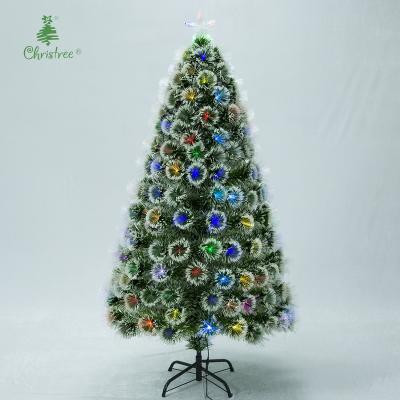 China Chirstmas Decor Christmas Decoration Supplies Full Color Multi-Fiber Christmas Tree with Lights and Stars Decoration Christmas Tree Decoration for sale