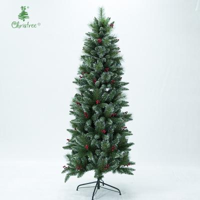 China Custom Pine Needle Decoration Chirstmas Decor Factory Christmas Fruit Pencil Red Christmas Tree Christmas Gift for sale