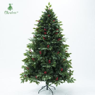 China Outdoor Artificial Bushy Red Tiger Chirstmas Decor Christmas Decorations Thorns For Decorate Xmas Tree Christmas Tree Decoration for sale