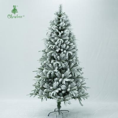 China Chirstmas decor navidad 2021 artificial snow luxury Xmas tree Christmas tree falling white flocking decorations for sale