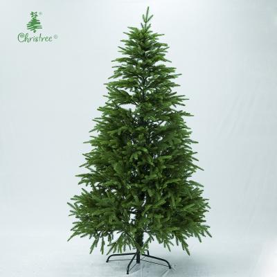 China Customized PE luxury pure pure Christmas green cristmas tree by artificial simulation of Chirstmas decor Christmas decoration supplies for sale