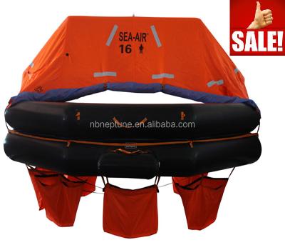 China Suitable for vessels sailing on international voyages Jet-over SOLAS panel approved emergency inflatable boat for sale