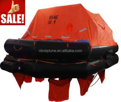 China Suitable for vessels sailing on international voyages SOLAS approved ocean rescue life raft with 30 person for sale