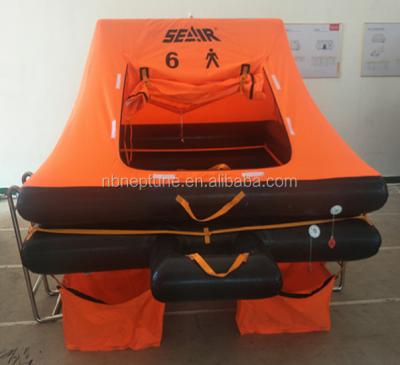 China Suitable for small craft length briefcase 8 man jet up to 24M more for sale jet-over board liferaft self inflating liferaft for sale