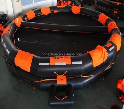 China Suitable for vessels sailing on International Voyages HSC Package Open Reversible Liferaft 50 Person for sale