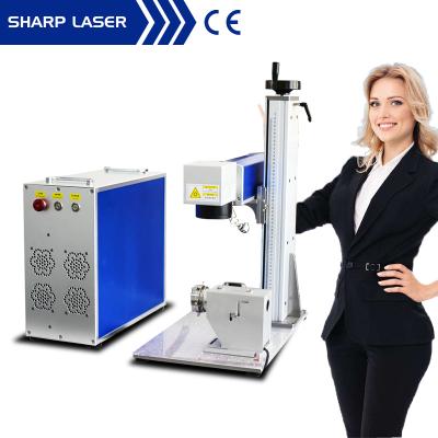 China 3D MF20 stainless steel laser engraving fiber color laser marking machine with ezcad for sale