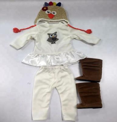 China Fashion doll clothes and white hat and boots set 24 for sale