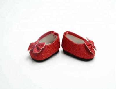 China Toy Red Soft Sequined Shoes for 18 Inch American Girl Doll for sale