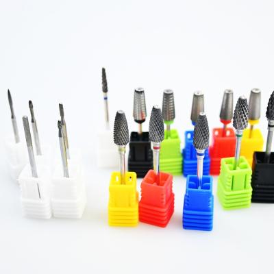 China Stainless Steel Carbide Nail Drill Bit Tapered Countersink Cutter For Nail Drill Manicure Electric Drill Accessories for sale