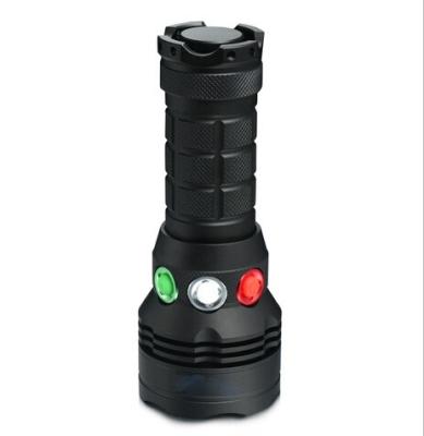 China Tri Color USB Rechargeable Led Torch (Red/Green/White) Tri Color Rail Signal RGW001 with Magnetic Base for sale