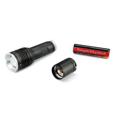 China Camping Black Portable Zoom Aluminum Alloy Mini High Power Led Flashlight for sale