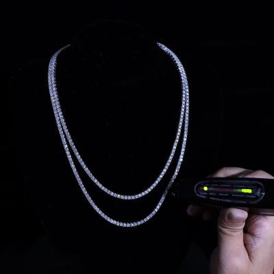 China Factory Wholesale CLASSIC Iced Out 925 Gold 8mm Custom VVS Moissanite Diamond Tennis Chain Bracelet Necklace 3mm 4mm 5mm 6mm 10K 14K for sale