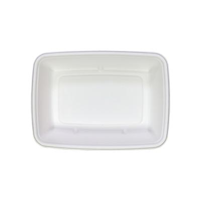 China Occasional Safe Biodegradable Disposable Eco Friendly Disposable Paper Tableware Rectangular Bowl for sale