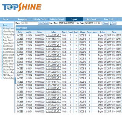 China 4GB GPS en tiempo real que sigue al perseguidor del horario de autobús de Smart del software de la plataforma con la alarma el SOS en venta