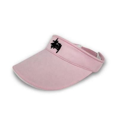 China Custom ODM embroidery comfortable fit or print logo women visor hats, female sport running visor hat for sale