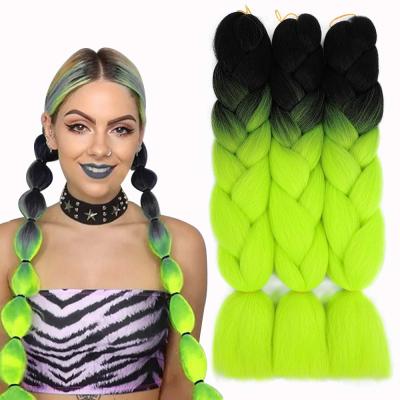 China Synthetic Hair All Color In 100g 24inch Ombre Africa Stock Jumbo Braid Extension Synthetic Hair H51 for sale