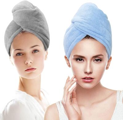 China Durable Strong Absorbent Shower Warp Microfiber Microfiber Hair Towel Quick Drying Turban Wrap H16 for sale